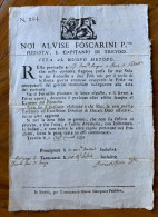 REPUBBLICA DI VENEZIA - NOI ALVISE FOSCARINI ...TREVISO 1771  - MANIFESTO (20x29) Sulla SETA AL NUOVO METODO... - Documenti Storici