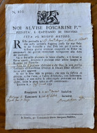 REPUBBLICA DI VENEZIA - NOI ALVISE FOSCARINI ...TREVISO 1771  - MANIFESTO (20x29) Sulla SETA AL NUOVO METODO... - Historische Dokumente