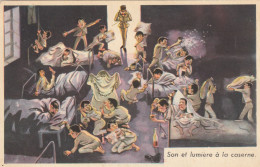 CPSM "son Et Lumière à La Caserne" Soldat Militaria Fantôme Ghost Illustrateur L. CARRIERE Non Signée N° 759 - Contemporain (à Partir De 1950)