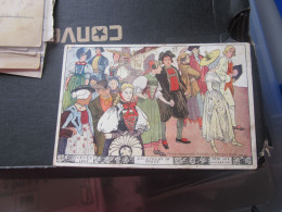 Vevey 1905 Les Gens De La Noce Old Cartoon Litho Postcards Costumes - Other & Unclassified
