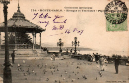 N°2325 W -cpa Monte Carlo -kiosque Et Terrasses - Pigeons- - Monte-Carlo