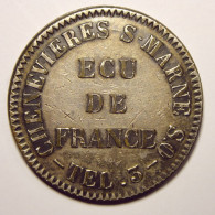 Jeton Publicitaire L'Ecu De France à Chenevières-sur-Marne - Monedas / De Necesidad