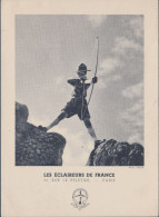 N° TS16-CP1 LES ECLAIREURS DE FRANCE NEUF AVEC VIGNETTE FEU DE CAMP ARENES DE LUTECE DE 1939 TTB - Bijgewerkte Postkaarten  (voor 1995)