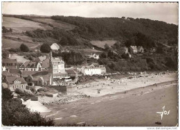 Côtes D'Armor 22 - CPA SAINT MICHEL EN GREVE - L'Eglise, Les Maisons Et Les Hôtels Dominant La Plage - Saint-Michel-en-Grève