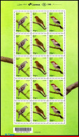 Ref. BR-V2017-04-4 BRAZIL 2017 - BRAZILIAN BIRDS,BIRDPEX 8, ENDANGERED, SHEET MNH, BIRDS 15V - Blocks & Kleinbögen