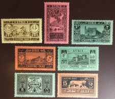 Syria Syrie 1925 - 1931 Postage Due Taxe Set Y&T 32 - 38 32 MLH Rest MNH - Impuestos