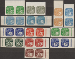 019/ Pof. NV 1-9, Border Pairs - Unused Stamps