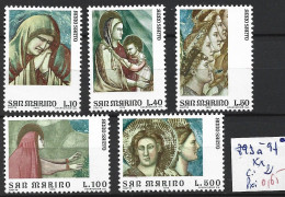 SAINT-MARIN 893 à 97 ** Côte 2 € - Unused Stamps