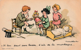 CPA "Pupilles De L'école Publique" Enfant Poupée Doll Puppe Pop Médecin Toubib Air Montagne Illustrateur POULBOT - Poulbot, F.