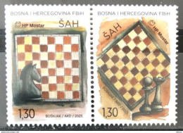 Bosnia And Hercegovina, HP Mostar, 2023, International Day Of Sport For Development - Chess (MNH) - Echecs