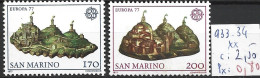 SAINT-MARIN 933-34 ** Côte 2.50 € - Unused Stamps