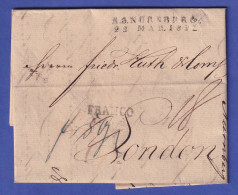 Bayern Vorphila-Brief Mit Rayon-O R.3.NÜRNBERG Nach London 1821 - Other & Unclassified