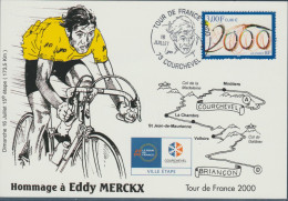 CARTE TOUR DE FRANCE 2000 HOMMAGE A EDDY MERCKX DE COURCHEVEL - Ciclismo