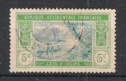 COTE D'IVOIRE - 1913-17 - N°YT. 44 - Lagune Ebrié 5c Vert - Oblitéré / Used - Usados