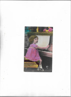 Carte Postale Ancienne  Bonne Année Petite Fille Assise Devant Un Piano - New Year