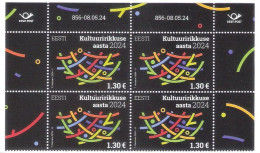 The Cultural Diversity Yeat 2024 Estonia MNH Stamp Block Of 4 Mi 1104 - Estland