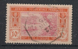 COTE D'IVOIRE - 1913-17 - N°YT. 45 - Lagune Ebrié 10c Rouge-orange - Oblitéré / Used - Used Stamps