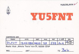 AK 210712  QSL - Yugoslavia - Stip - Radio Amateur