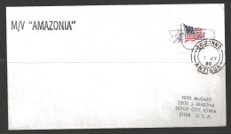 1980 Paquebot Cover, US 15c Flag Stamp Used In Antigua - Cartas & Documentos