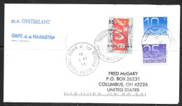 1995 Paquebot Cover, Netherlands Stamp Used At Halifax, Nova Scotia Canada - Covers & Documents