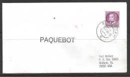 1984 Paquebot Cover, Sweden Stamp Used In Rotterdam, Netherlands - Briefe U. Dokumente