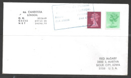 Paquebot Cover, British QEII Machin Stamps Used In Cristobal, Panama - Briefe U. Dokumente