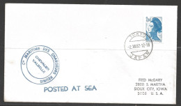 1982 Paquebot Cover, French Stamp Used In Toyko, Japan, 2.XII.82 - Lettres & Documents