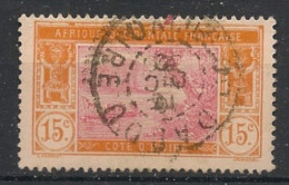 COTE D'IVOIRE - 1913-17 - N°YT. 46 - Lagune Ebrié 15c Jaune Et Rose - Oblitéré / Used - Gebruikt