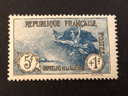 FRANCE Timbre 232 Orphelins, 5f + 1f Noir Et Bleu, Neuf Avec Charnière, Cote 120€ - Nuevos