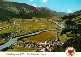 73240709 Pill Tirol Fliegeraufnahme Mit Schwaz Und Rofangebirge Pill Tirol - Otros & Sin Clasificación