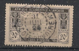 COTE D'IVOIRE - 1913-17 - N°YT. 47 - Lagune Ebrié 20c Noir - Oblitéré / Used - Usados