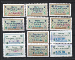 Deutsche Wechselsteuer. 12 Briefmarken Der Deutschen Wechselsteuer Von 1967. Deutsche Wechselsteuer. 12 Stamps From The - Storia Postale