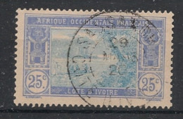 COTE D'IVOIRE - 1913-17 - N°YT. 48 - Lagune Ebrié 25c Bleu - Oblitéré / Used - Gebruikt