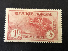 FRANCE Timbre 231 Orphelins, 1f + 25c Carmin, Neuf Avec Charnière, Cote 63€ - Nuovi