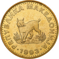 Macédoine, 5 Denari, 1993, Laiton, SPL+, KM:4 - Macedonia Del Nord