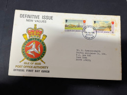 8-5-2024 (4 Z 29)  FDC (Isle Of Man) Definitive Issue ( Some Rust ) 2 Covers - Isla De Man