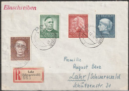 BRD 1953/54 MiNr.174 - 175, 200, 203 Helfer Der Menschheit Einschreiben  ( D 4837 ) - Lettres & Documents