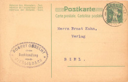 Wiedlisbach R. Obrecht  Buchhandlung  Firmen Gewerbestempel Besonderheiten - Enteros Postales