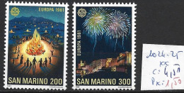 SAINT-MARIN 1024-25 ** Côte 4.50 € - Unused Stamps