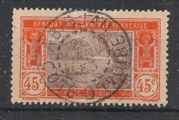 COTE D'IVOIRE - 1913-17 - N°YT. 52 - Lagune Ebrié 45c Rouge-orange - Oblitéré / Used - Usados