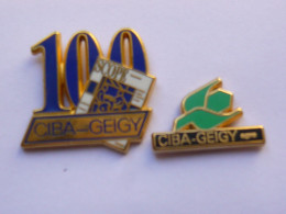 2 Pin S MARQUE CIBA GEIGY ENTREPRISE CHIMIQUE SUISSE A BALE Different - Villes