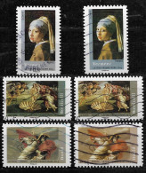 France 2008 Oblitéré  Adhésif  N° 152 - 155 -156  Ou 4134 - 4137 - 4138  ( 3  PAIRES AVEC NUANCES ) " Chefs D'oeuvre - Used Stamps