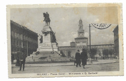 CPA De 1917 - MILANO - Piazza Cairoli - Monumento A G. Garibaldi - Animé - - Milano (Mailand)