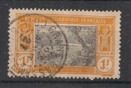 COTE D'IVOIRE - 1913-17 - N°YT. 55 - Lagune Ebrié 1f Orange Et Noir - Oblitéré / Used - Gebruikt