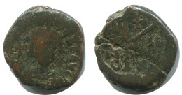 FLAVIUS PETRUS SABBATIUS 1/2 FOLLIS Ancient BYZANTINE Coin 5.6g/22mm #AB368.9.U.A - Byzantinische Münzen
