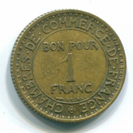 1 FRANC 1920 FRANCE Coin COMMERCE CHAMBER XF #FR1156.9.U.A - 1 Franc