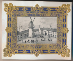 PORSELEINKAART , CARTE PORCELAINE = FABRIQUE DE PAPIERS DE TOEFAERT & Cie RUE DE LA PECHERIE GAND  230 X 190 MM - Porzellan