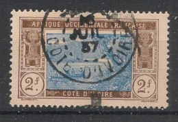 COTE D'IVOIRE - 1913-17 - N°YT. 56 - Lagune Ebrié 2f Brun Et Bleu - Oblitéré / Used - Usados