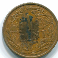1 CENT 1968 NETHERLANDS ANTILLES Bronze Fish Colonial Coin #S10808.U.A - Antille Olandesi