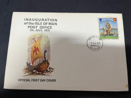 8-5-2024 (4 Z 29)  FDC (Isle Of Man)  - Post Office Inauguaration ( Some Rust ) (19 X 11,5 Cm) With Insert - Man (Eiland)